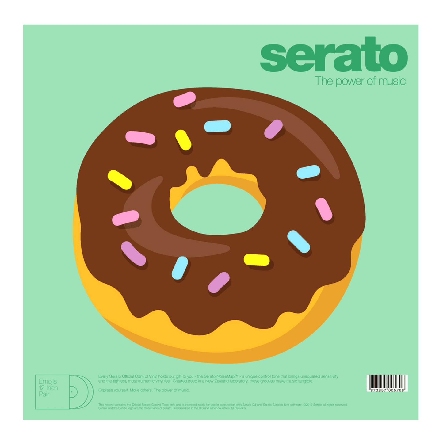 Serato Emoji Series #3 Donut/Heart Control Vinyl (Pair) 12"