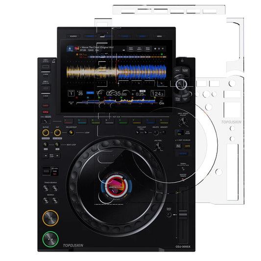 Top DJ Skin Pioneer DJ CDJ-3000X Protective Overlay