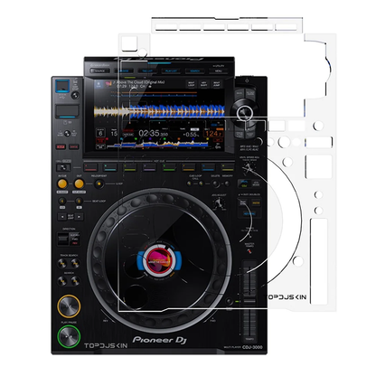 Top DJ Skin Pioneer DJ CDJ-3000 Protective Overlay