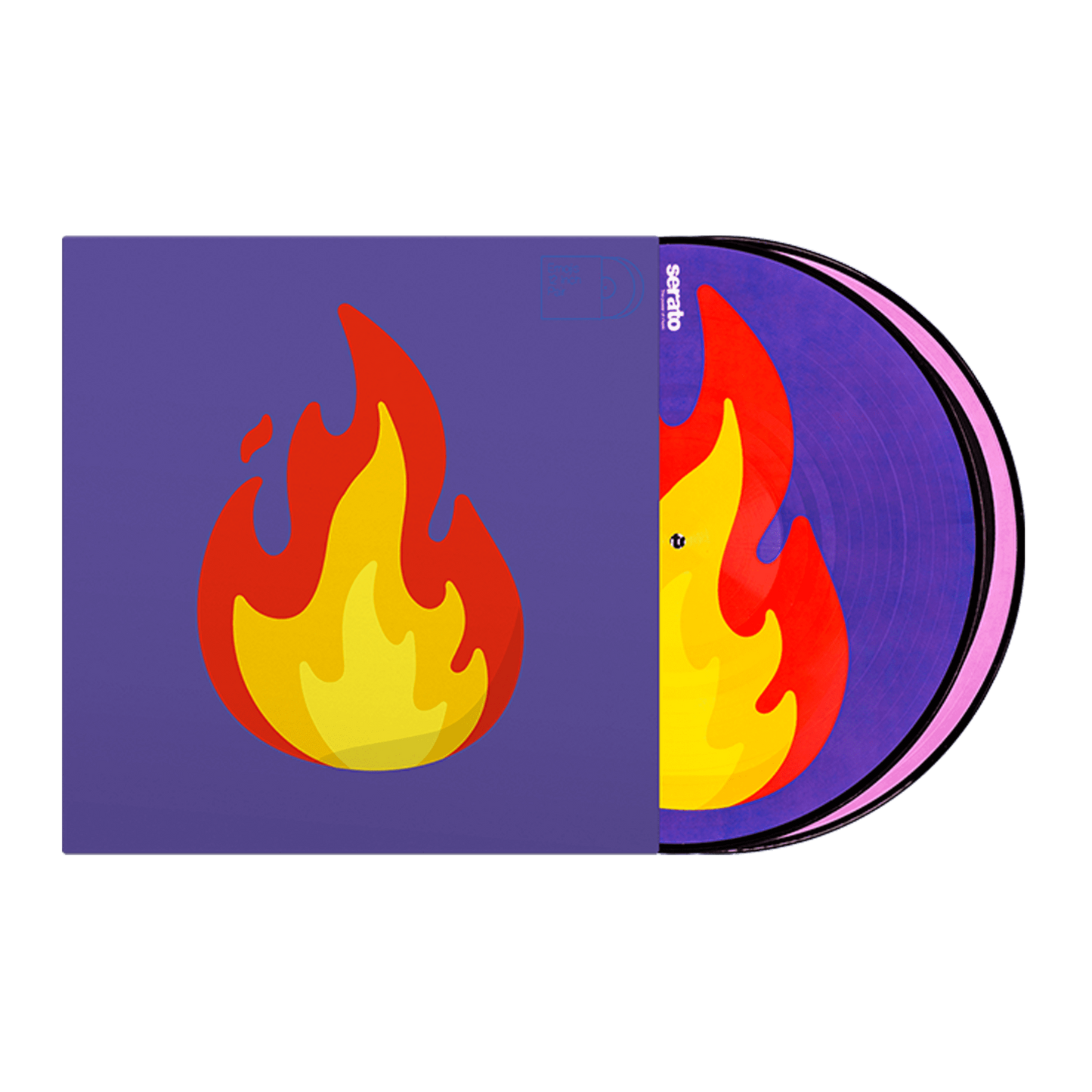Serato Emoji Series #2 Flame/Record Control Vinyl (Pair) 12"