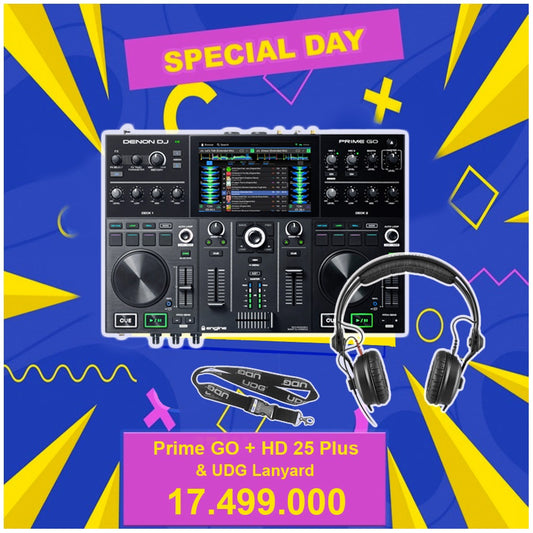 Denon DJ Prime GO + Sennheiser HD 25 Plus Bundle