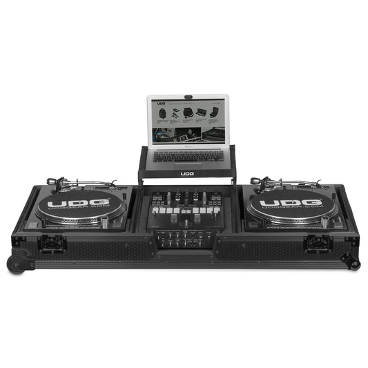 UDG Ultimate Flight Case Set Multi Format Turntable Battle & 10"/12" Mixer Plus (Laptop Shelf+Wheels)